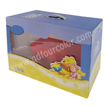 Paper Handle Color Box with Clear Windlows (FC-W-0036)