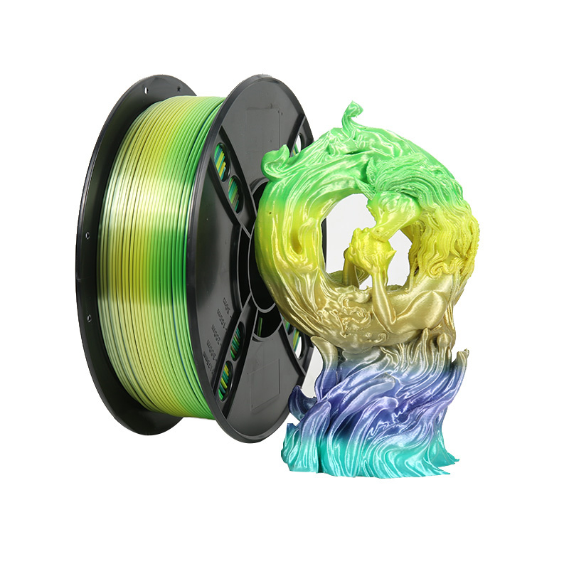 Błyszczący wielokolorowy filament Pla Rainbow 1,75 mm