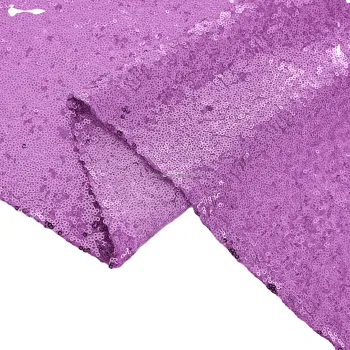 Purple Sequin Rectangle Polyester Table Runner for Wedding and Party