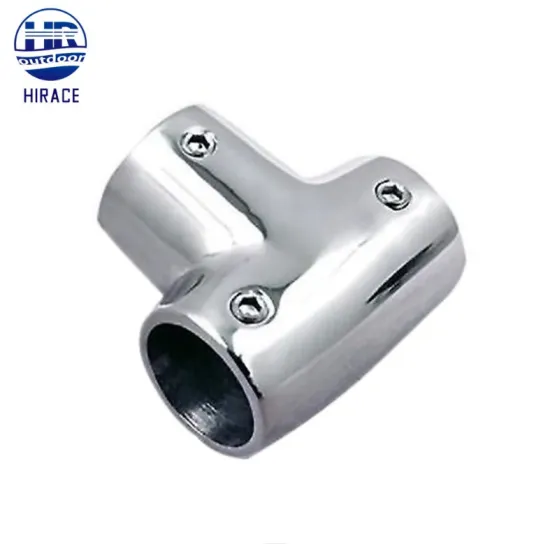 Universal Polished 90 Degree Heavy Duty Boat Handrail Tee
