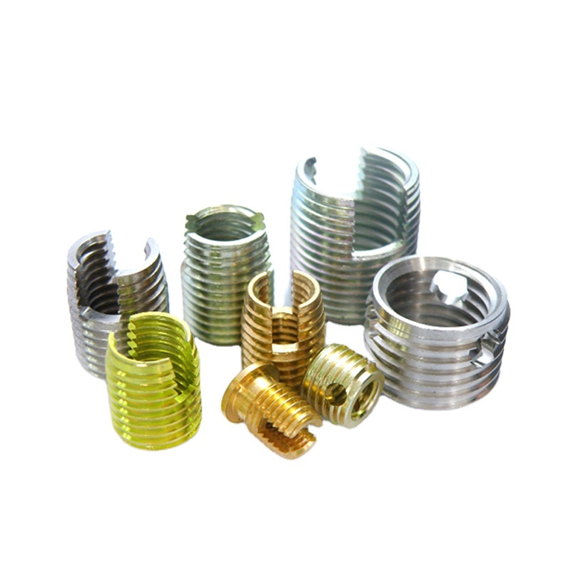 Uxcell Zinc & Nickel Plated Brass Self Tapping Threaded Insert Nuts Type 302 with UNC 8-32 4-40 1/4-20 5/16-18 GB Standard