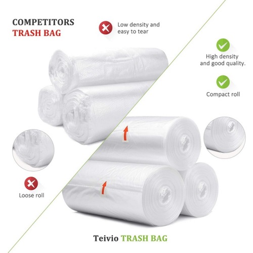 Biodegradable Plastic Continuous Roll Garbage Trash Bag Home Kitchen