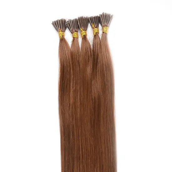 Russian i tip hair extensions silky straight