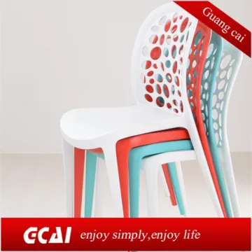 simple design colorful plastic stacking chairs