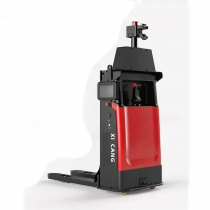 Thin back stacking robot AGV forklift