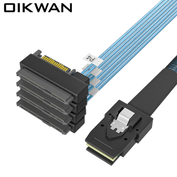 MINISAS SFF-8087 to 4SFF-8482 All-in-one Cable 12Gb SAS Cable