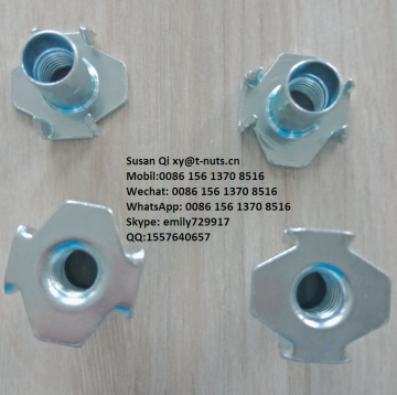 Riveted Zinc plated M8x17 Furniture T-Nuts