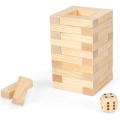 विशाल टम्बलिंग लकड़ी खिलौना लकड़ी के ब्लॉक स्टैकिंग खेल