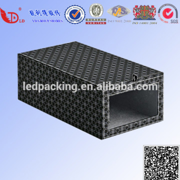 Popular good style black packaging shoe box with drawer