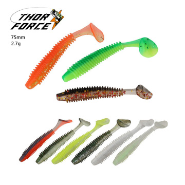 Two-Color Transparent Soft Worm Lure for Sea Boat Fishing