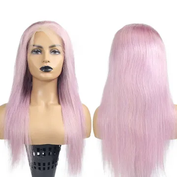 Cheap wholesale brazilian human hair long purple wig, 13x4 frontal purple wigs human hair, purple colors wigs for partyes