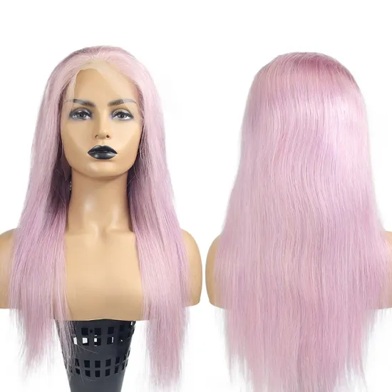 Cheap wholesale brazilian human hair long purple wig, 13x4 frontal purple wigs human hair, purple colors wigs for partyes