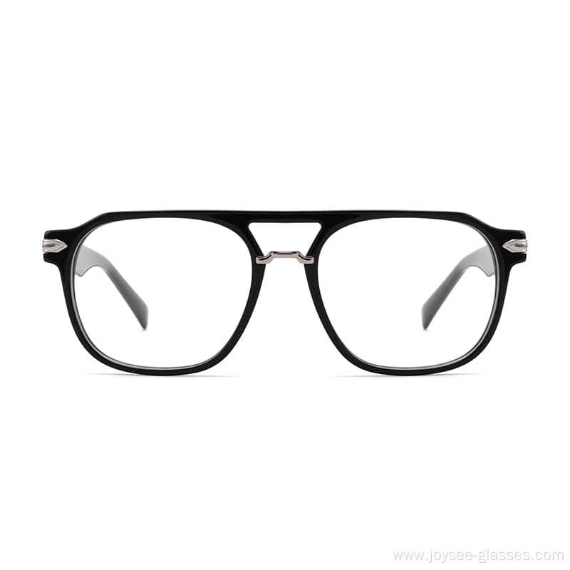 New Unisex All Face Shape Match Double Nose Bar Acetate Eyewear Frames Eyeglasses