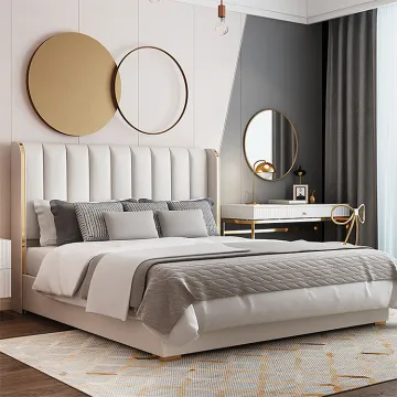 Luxury modern Bedroom Sets Wooden King Size Bed