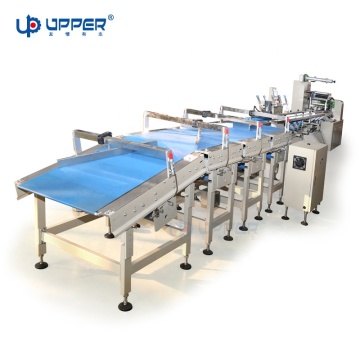 Máquina de embalagem de fluxo horizontal para biscoitos, biscoitos, pão e pães congelados