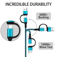 2-en-1 USB-A / C à Type C Corde de chargeur