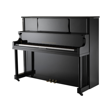 WILLIAMSAMES S6 Upright Piano Black Polished Home 126cm Acoustic Piano