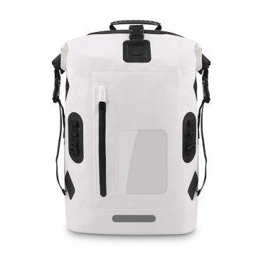 Large Capacity PVC Waterproof Backpack for Camping, Hiking, and Diving with Dry Wet Separation Feature