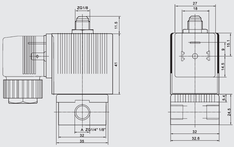 6014 NC 3/2 Way Solenoid Plunger Valve Burkert Type