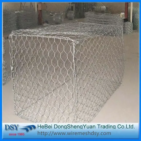 hexagonal gabion box for flood control