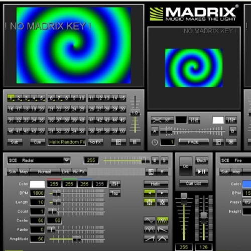 Software profissional de edição de LED Madrix Key V5