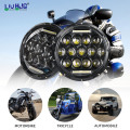 Angel Eyes 7 Inch Round Led Motorcycle Headlights