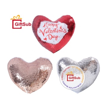 DIY Wholesale Heart-Shaped Pillow Covers: 35*40cm Sublimation & Sequin Pillow Cases
