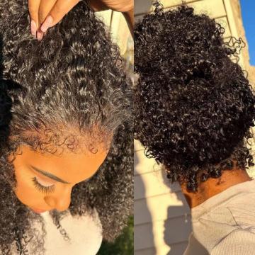 4C Kinky Curly Edges Hairline 360 ​​Dantella Front