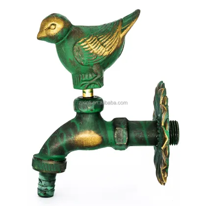 Antique Brass Magpie Bib Tap