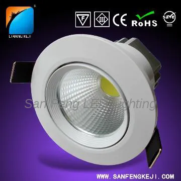 Professional Ceiling Use5/10/15wCOB LED Downlight with Aluminum Cove