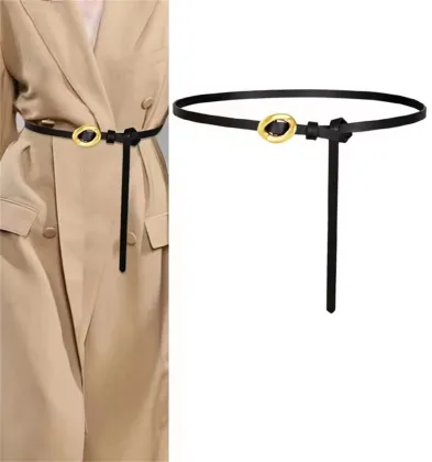 Handmade classic vintage leather belt for women