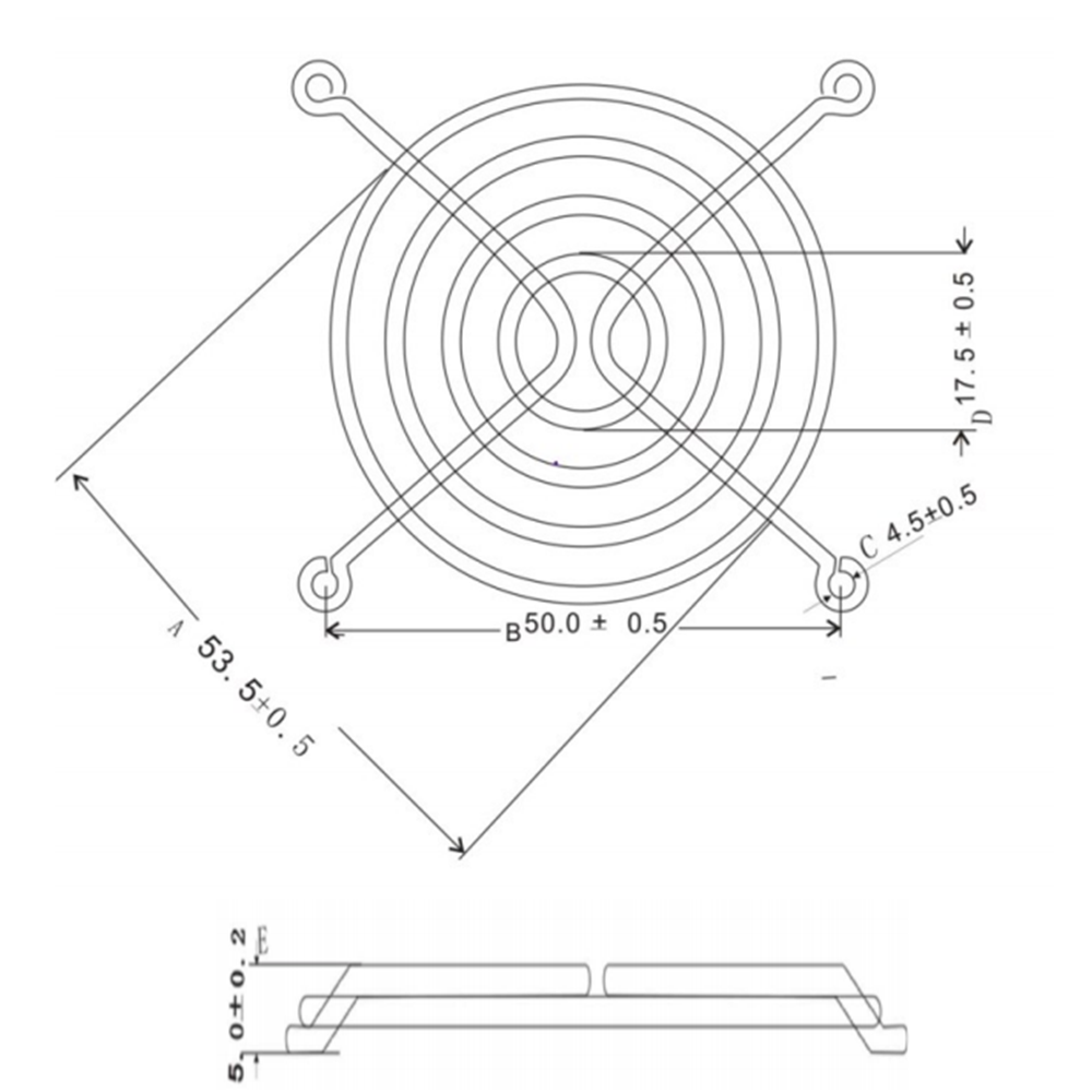 Diamètre du matériau en acier 1,6 mm