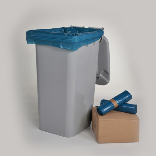 General Packaging blue 55 gallon garbage trash rubbish roll plastic bag