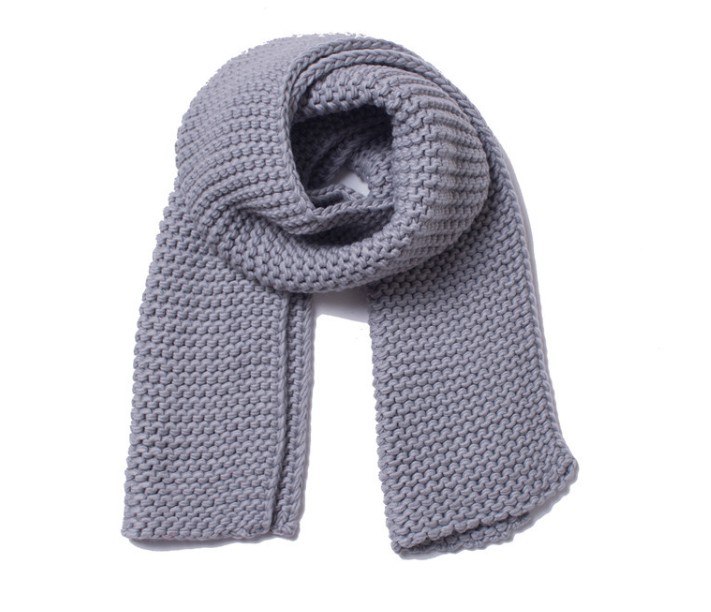 Three Guage Knitting Scarf Grey