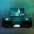 LED TV Stand High Glossy Entertainment Center Modern Television Stands with Large Storage