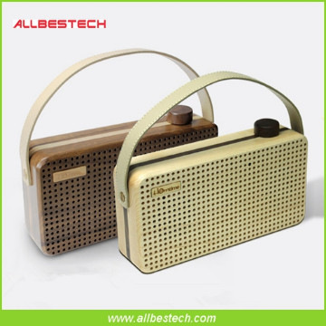 High Quality Portable Raw Wood Speaker System with Microphone
