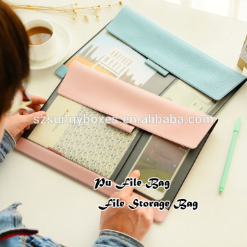 new design pu a4 document briefcase, file carrying case