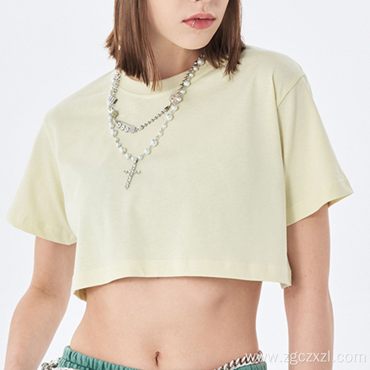 Vintage Sexy Cropped Navel Women's Cropped T-Shirt