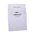 Matte White Flat Bottom Coffee Bags With Valve