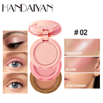 Vegan Makeup: HANDAIYAN Face 3-in-1 Highlight, Blush, Contour, and Bronzer Set