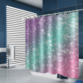 Ombre Shimmer Background Cortina de chuveiro impermeável Decoração de banheiro brilhante