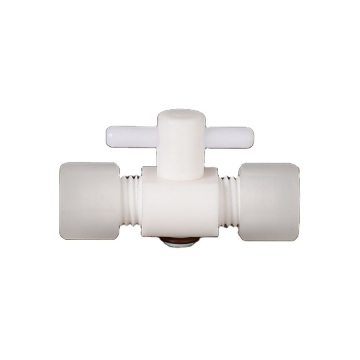 PTFE Single Ferrule Metric Tube Union Plug Valve