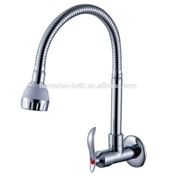 Wall Mounted Brass Chrome Single Handle Cold Water Basin Faucet Tap