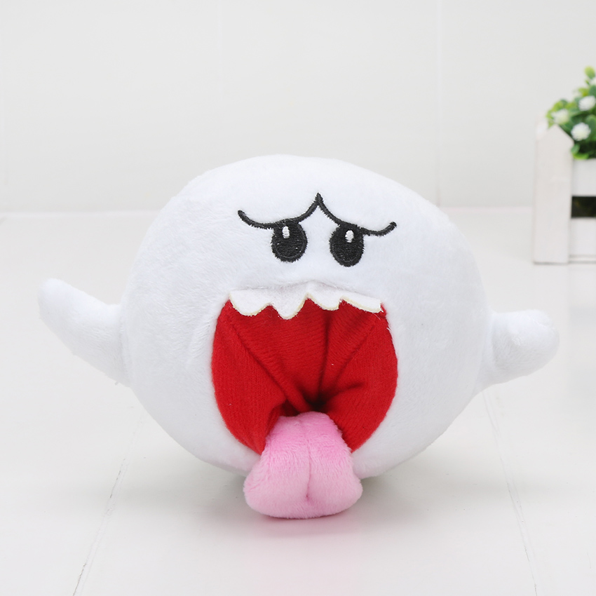 20pcs/lot 15cm Super Mario Bros Yoshi Boo Ghost Long Tongue White Mushroom Soft Stuffed Plush Doll