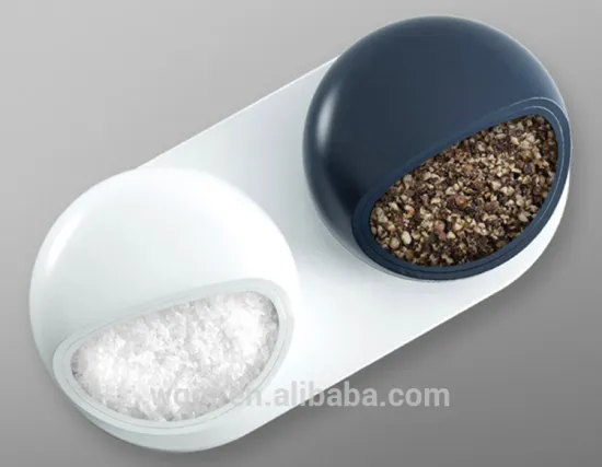 New Style Black & White Seasoning Shaker Adopt Unique Design Food Grade Salt and Pepper Shaker Set