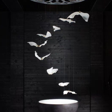 Stainless steel small bird led pendant light