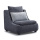 Lazy Recliner Gray Fabric stoppad soffgrupp