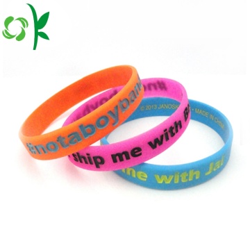 Engraved Filled Multicolor Strap Slap-up Silicone Wristbands