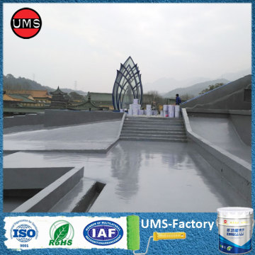 Waterproof elastomeric coating on roof