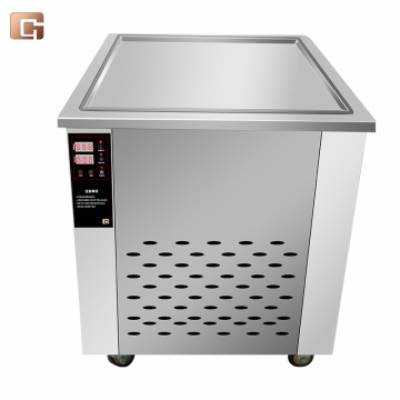 Stainless Steel 500x500x15mm Ice Cream Filling Machine - Double Flat Pan Fry Ice Cream Roll Machine
